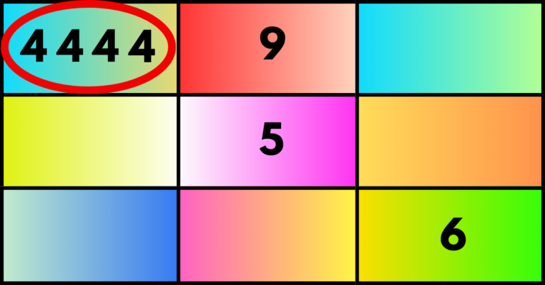 Lo Shu Grid Repeating Number 4