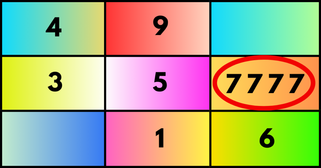 Lo Shu Grid Repeating Number 7